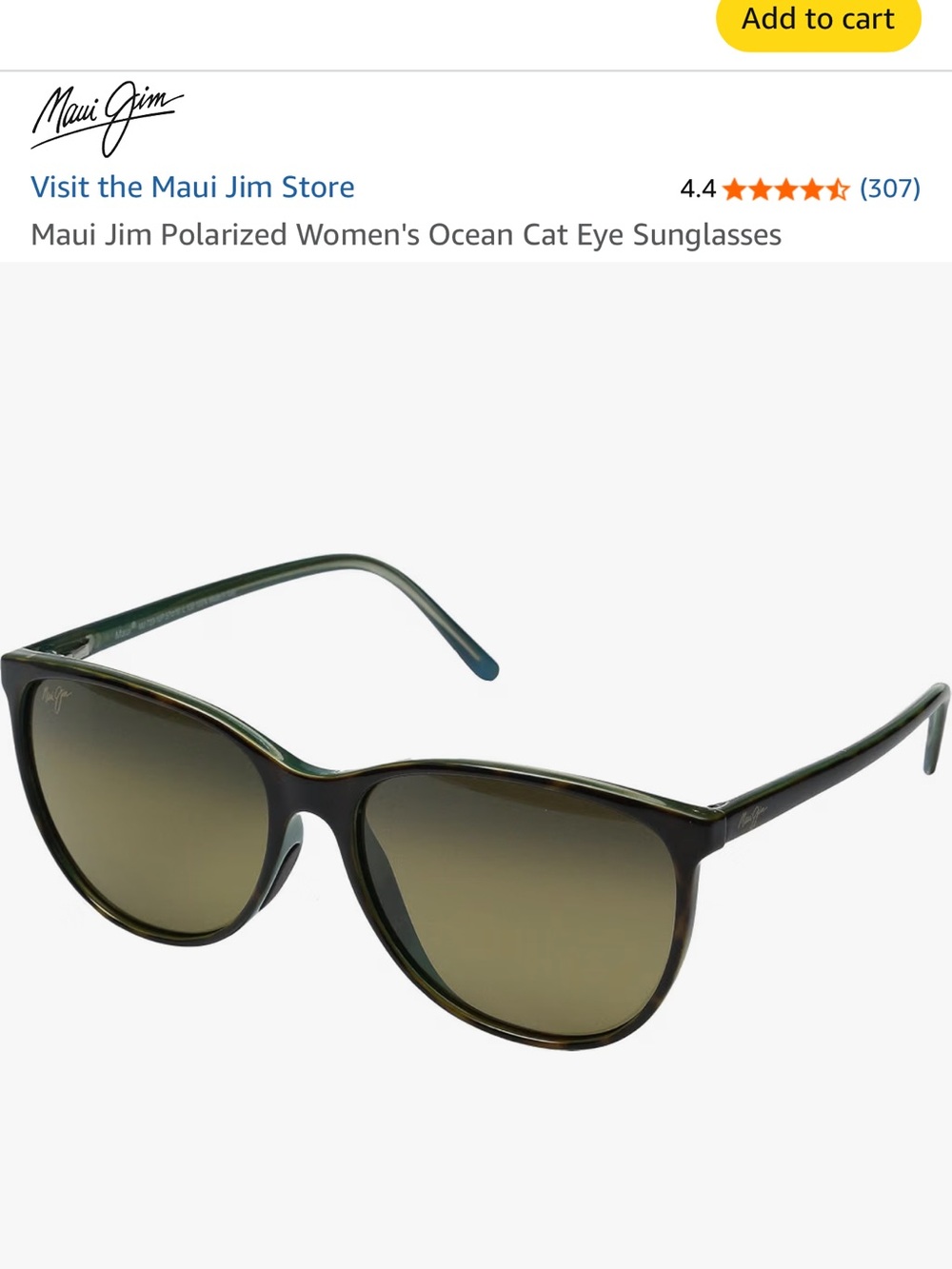 Maui Jim Women's Ocean Cat Eye Sunglasses with Brown Lenses - Picture 5 of 5